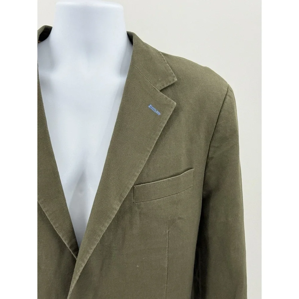 Tailorbyrd Brown Linen Blend Textured Sport Coat Blazer Men's 44L NWOT **READ**